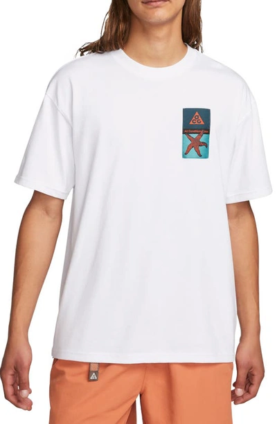 Nike Acg Max90 Logo Patch T-shirt In White