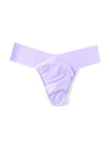 Hanky Panky Breathesoft Natural Rise Thong In Purple