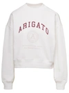 AXEL ARIGATO WHITE CREWNECK SWEATSHIRT WITH ARIGATO UNIVERSITY PRINT IN COTTON WOMAN