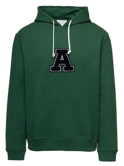 Axel Arigato Catch Logo Patch Hoodie In Green