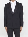 Burberry Oak Leaf Crest Tuxedo Jacket In Black