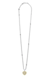 Lagos Caviar Luxe Diamond Heart Pendant Necklace In Gold