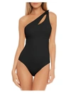 BECCA BY REBECCA VIRTUE WOMENS ASYMMETRIC CUT-OUT ONE-PIECE SWIMSUIT