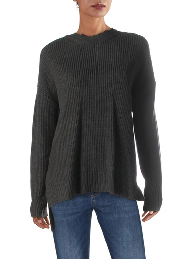 Bcbgmaxazria Womens Oversized Crewneck Pullover Sweater In Grey