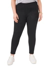 Vince Camuto Plus Womens Faux Suede Stretch Leggings In Black