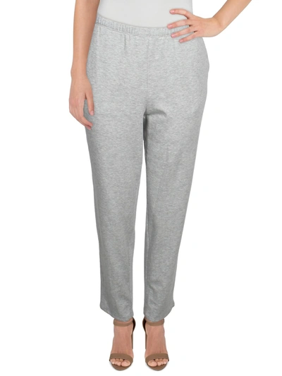 Eileen Fisher Womens Knit Tapered Ankle Pants In Grey