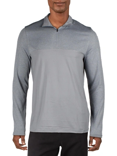 Under Armour Mens Fitness Workout 1/4 Zip Pullover In Blue