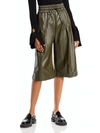 3.1 Phillip Lim Vegan Leather Drawstring Culottes In Green