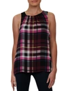 VINCE CAMUTO WOMENS PLAID SWING TANK TOP