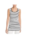 LE GALI BETSY WOMENS STRIPED RUCHED TANK TOP