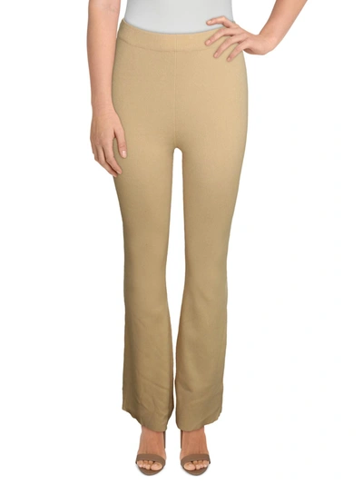 Danielle Bernstein Womens Ribbed Flared Pants In Multi