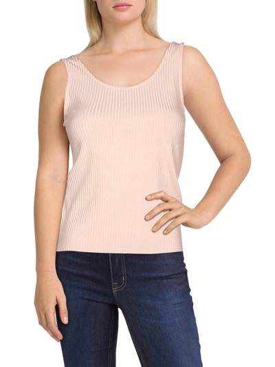 Comune Zuma Womens Ribbed Scoop Neck Tank Top In Beige