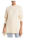 WAYF DANI WOMENS RIBBED KNIT SIDE LACE UP PULLOVER SWEATER