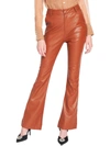 EN SAISON WOMENS FAUX LEATHER EMBOSSED FLARED PANTS