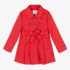 MAYORAL GIRLS RED TRENCH COAT