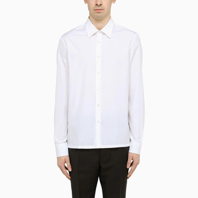 Prada Stretch Poplin Shirt In White