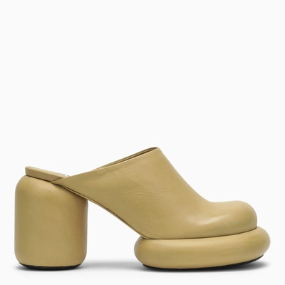 Jil Sander Napa Leather Cylinder-heel Mules In Yellow