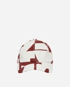 Dries Van Noten Burgundy & White Giles Cap In Red