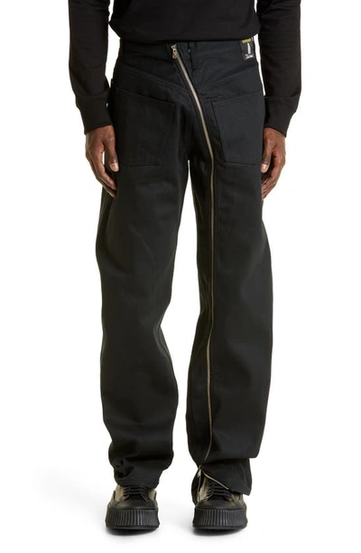 Takahiromiyashita The Soloist Zip-detail Straight-leg Trousers In Black