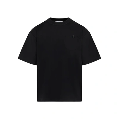 Sacai Cotton Jersey T-shirt Tshirt In Black