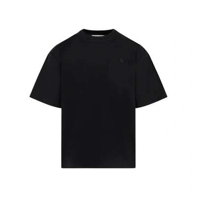 Sacai Cotton Jersey T-shirt Tshirt In Grey