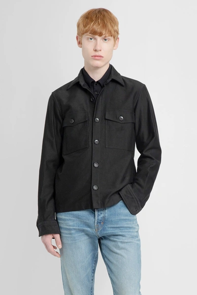 Tom Ford Cotton-twill Shirt In Black