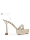 Casadei Sandals Golden In Golden