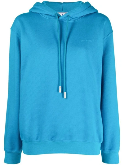 Off-white Light Blue Printed Hoodie