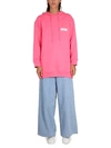 Msgm Sweatshirt With Logo Print In Purple