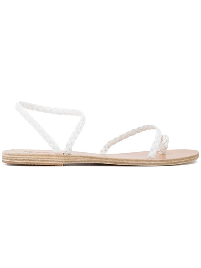 Ancient Greek Sandals Eleftheria Braided Leather Sandals In White