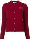 COMME DES GARÇONS PLAY DOUBLE HEART CARDIGAN,P1N05711664566