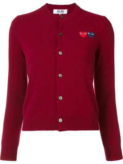 COMME DES GARÇONS PLAY DOUBLE HEART CARDIGAN,P1N05711664566