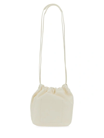 Jil Sander Leather Dumpling Bag In White