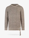 Nick Fouquet Cotton Sweater With Colored Tassels Detail In Beige
