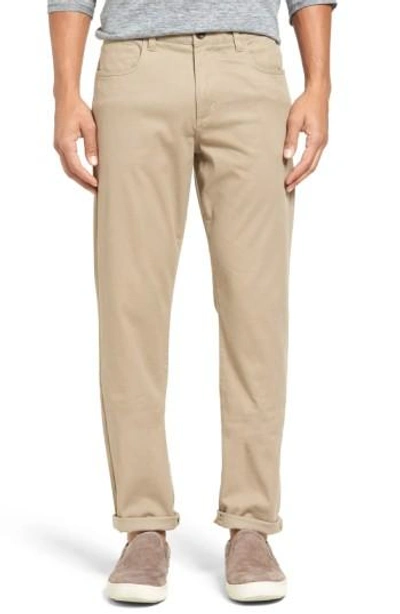 Vince Soho Five-pocket Stretch-cotton Pants In Sable