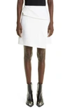 Alexander Mcqueen Wrap Skirt With Lateral Zip Closure In 9004 Ivory