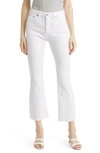 Ag Farrah High Rise Ankle Bootcut Jeans In Modern White In Aesthetic White