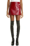 Courrèges Re-edition Vinyl Miniskirt In Red