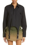Dion Lee Black Garter Shirt In Black
