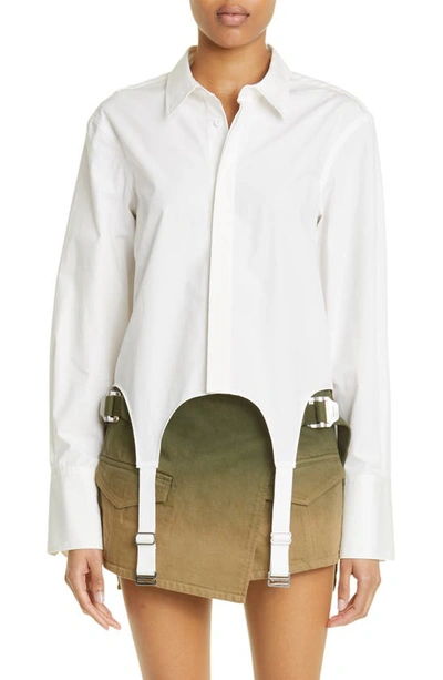 Dion Lee White Garter Shirt In White