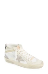 Golden Goose Midstar Sneaker In White/ Ivory/ Lilac/ Grey