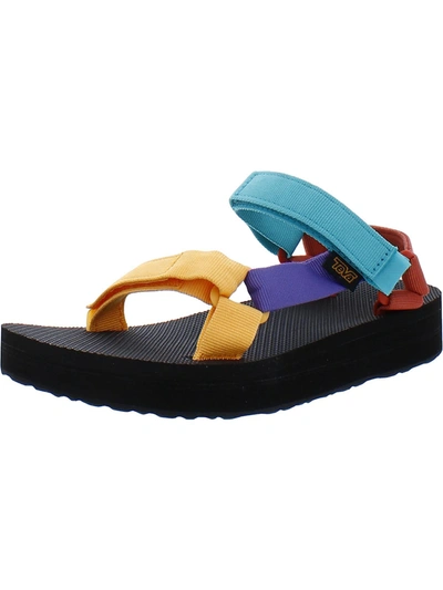 Teva Midform Universal Womens Woven Ankle Strap Sport Sandals In Multi