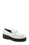 Bruno Magli Lapo Platform Loafer In Off White