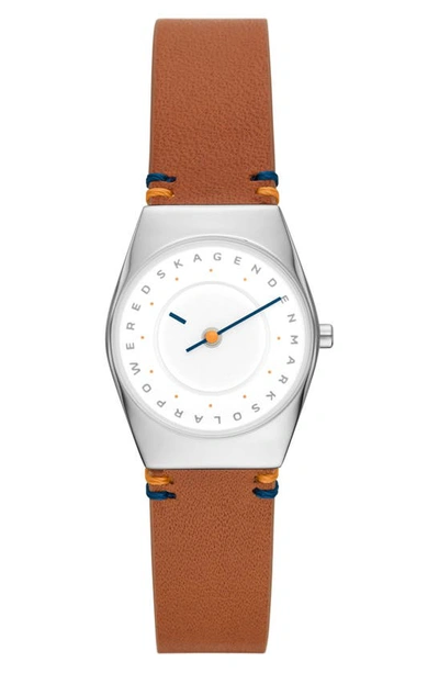 Skagen Women's Grenen Lille Solar Halo Solar-powered Disc, Stainless Steel Watch In Brown