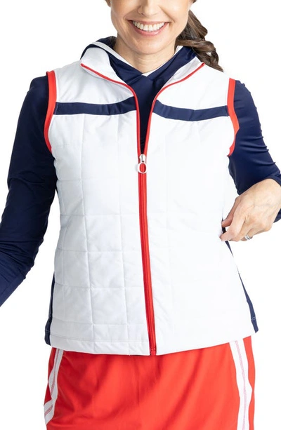 Kinona Chill Layer Quilted Zip-up Vest In White