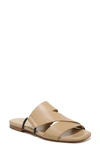 Vince Dylan Asymmetrical Leather Flat Sandals In Blonde