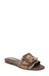 SAM EDELMAN BAMBI RAFFIA BUCKLE SLIDE SANDAL