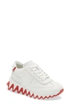 Christian Louboutin Kid's Mini Shark Flat Red Sole Runner Sneakers, Toddlers/kids In Bianco