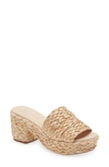 CHOCOLAT BLU RAFFIA PLATFORM SLIDE SANDAL