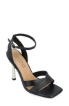 Journee Collection Annett Ribbed Strap Pump In Black